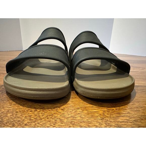 Reef Men’s Oasis 2-Bar Slides Black/Gray Size 9 – Beach Vibes Comfort - Picture 4 of 10